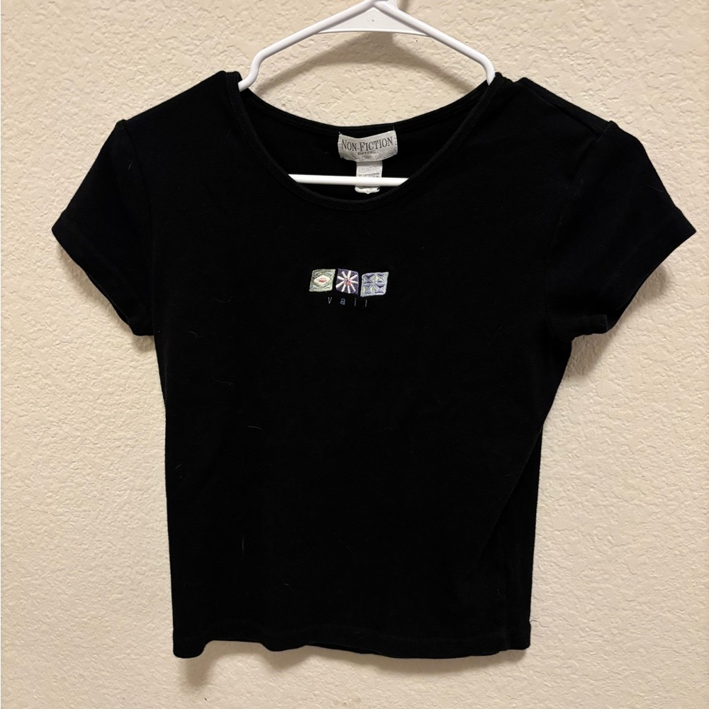 black baby tee